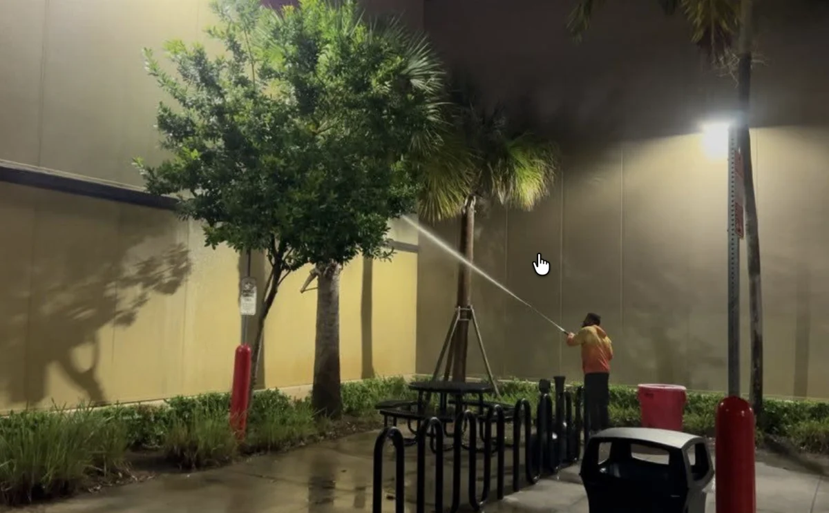 Over 400,000 square feet. A Costco wash after dark.