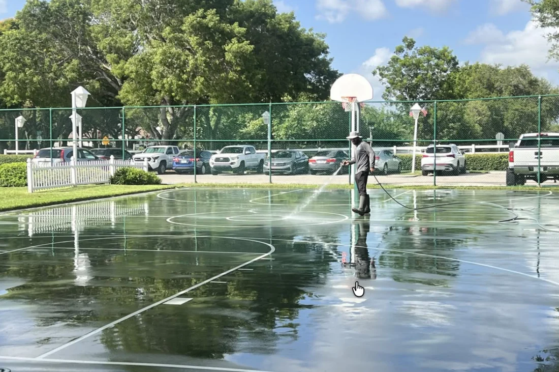 HOA court cleaning takes finesse.