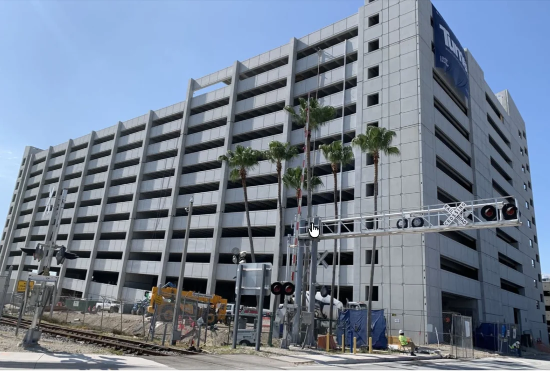 Exterior of the new Port of Miami parking garage