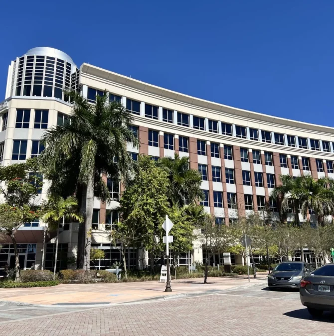 Building at the University of Miami Coral campus shown in the drone-washing post
